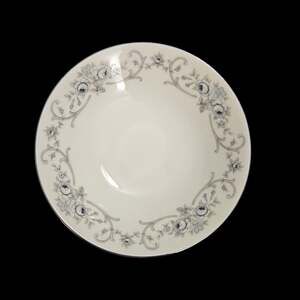 Johann Haviland Bavaria Germany Berry Bowls Set of 3 Gray Blue Floral Scroll